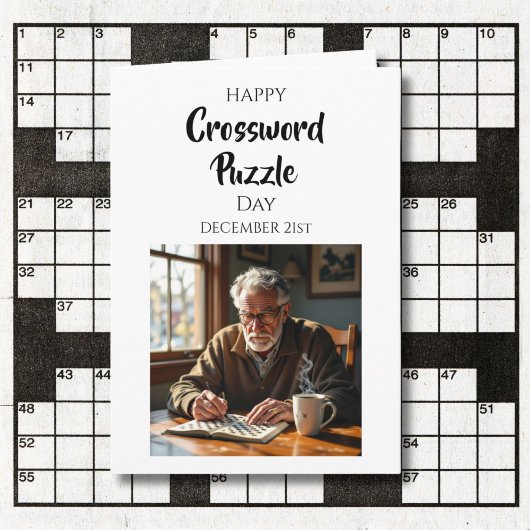 Fijne Dag van de Kruiswoordpuzzel | 21 december Kaart