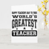 Fijne dag van de leraar aan 's werelds grootste le kaart (Gele Bloem)