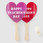 Fijne dag van de leraar handwaaier (Voorkant en achterkant)