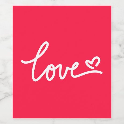 Fijne dag van de liefde wijn etiket (Enkel label)