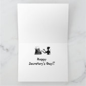 Fijne dag van de secretaris kaart (Binnen)