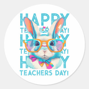 Fijne dag voor de leraar! ronde sticker