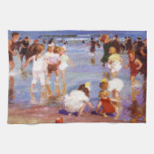 Fijne dagen op het strand theedoek (Horizontaal)