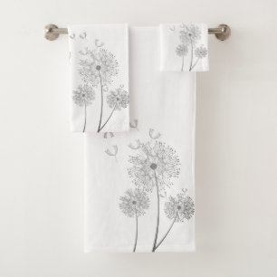 Fijne Dandelionen blazen in de wind Bad Handdoek