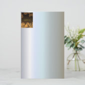 Fijne dankzeggende groeten met valgrepen briefpapier (Staand voorkant)