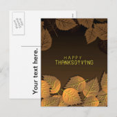 Fijne dankzeggende groeten met valgrepen feestdagenkaart (Voorkant / Achterkant)