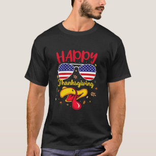 Fijne dankzegging voor Turkije de Amerikaanse vlag T-shirt