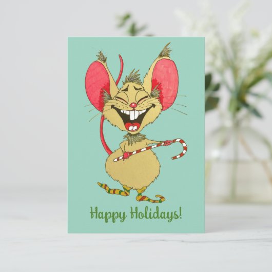 Fijne dans met kerst! bedankkaart (Staand voorkant)