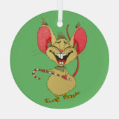 Fijne dans met kerst! glas ornament (Achterkant)