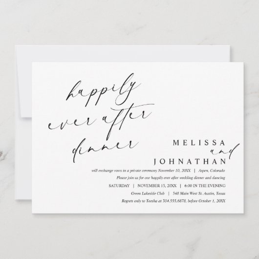 Fijne Dinner en Dans tot het Einde der Tijden  Kaart (Voorkant)