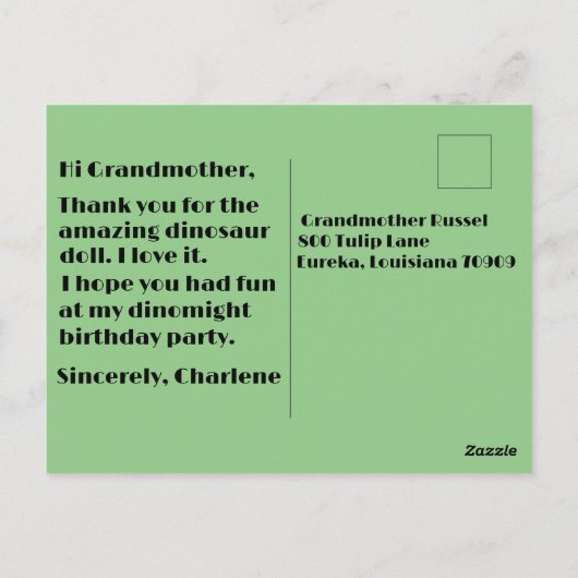 Fijne dinomight verjaardag briefkaart (Achterkant)