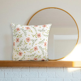 Fijne Ditsy Waterverf Bloem Pastel Patroon Kussen