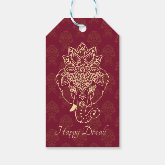 Fijne Diwali. Aangepaste tekst Cadeau Labels Cadeaulabel (Voorkant)