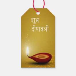 Fijne Diwali Diya - cadeaukaartje Cadeaulabel