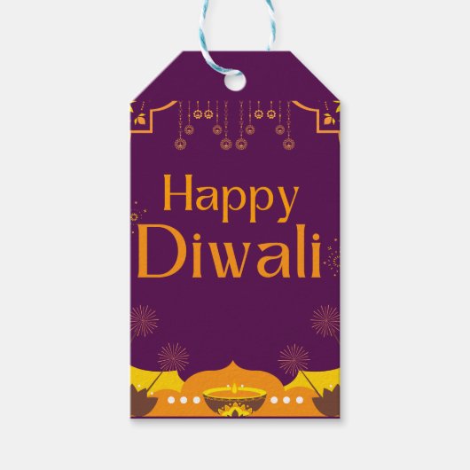 Fijne Diwali-feest Cadeaulabel (Voorkant)