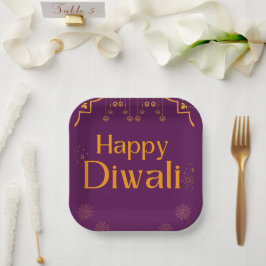Fijne Diwali-feest Papieren Bordje
