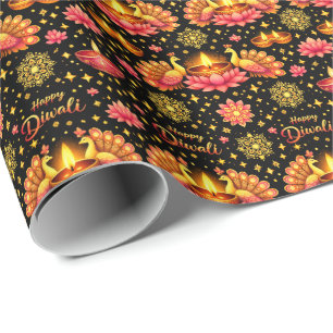 Fijne Diwali Inpakpapier — Lotus, Diya & Pauw