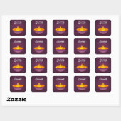 Fijne Diwali vierkante sticker (Vel)