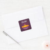 Fijne Diwali vierkante sticker (Envelop)