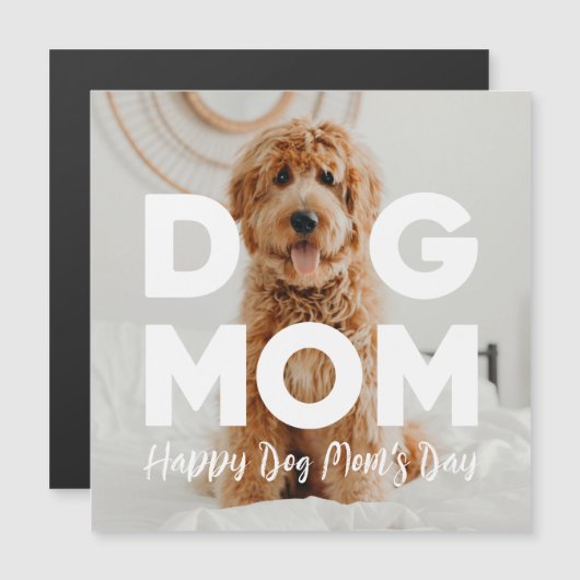 Fijne Dog Mam's Dag! Uw Dog Photo, DOG MOM Kaart (Voorkant / Achterkant)