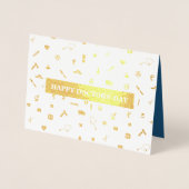 Fijne Doktersdag. Rode Anjer Luxe Folie Kaarten (Voorkant)