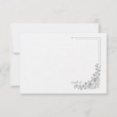 Fijne, door de hand getekende Floral sympathie Dan Kaart (Achterkant)