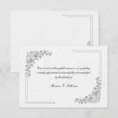 Fijne, door de hand getekende Floral sympathie Dan Kaart (Voorkant / Achterkant)