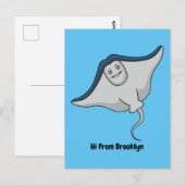 Fijne doornvis cartoon briefkaart (Voorkant / Achterkant)