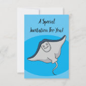 Fijne doornvis cartoon kaart (Achterkant)