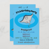 Fijne doornvis cartoon kaart (Voorkant / Achterkant)