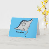 Fijne doornvis cartoon kaart (Gele Bloem)