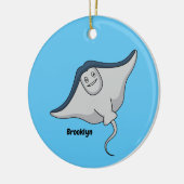 Fijne doornvis cartoon keramisch ornament (Links)