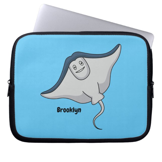 Fijne doornvis cartoon laptop sleeve (Voorkant)