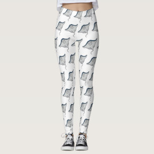 Fijne doornvis cartoon leggings