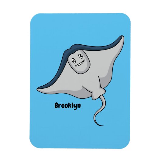 Fijne doornvis cartoon magneet (Verticaal)