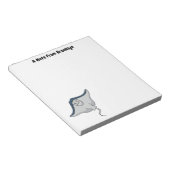 Fijne doornvis cartoon notitieblok (Schuin)