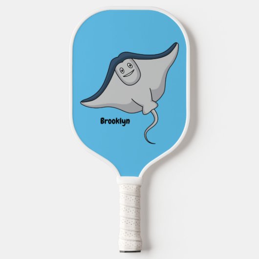 Fijne doornvis cartoon pickleball paddle (Voorkant)