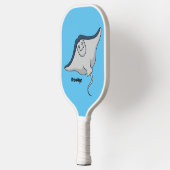 Fijne doornvis cartoon pickleball paddle (Links)