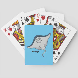Fijne doornvis cartoon pokerkaarten