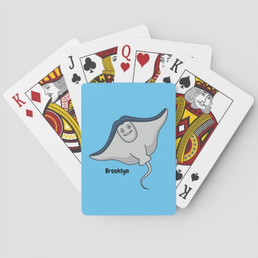 Fijne doornvis cartoon pokerkaarten (Achterkant)