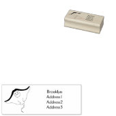 Fijne doornvis cartoon rubberstempel (Gestempeld)