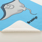 Fijne doornvis cartoon sherpa deken (3/4)