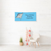 Fijne doornvis cartoon spandoek (Insitu)