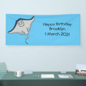 Fijne doornvis cartoon spandoek (Beurs)