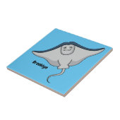 Fijne doornvis cartoon tegeltje (Zijkant)