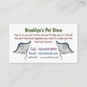 Fijne doornvis cartoon visitekaartje