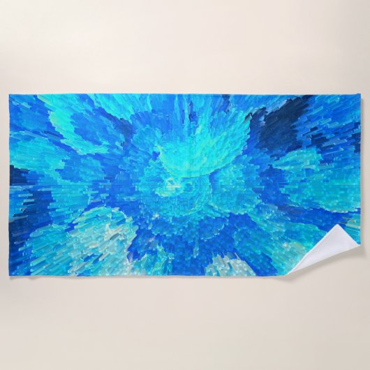 Fijne, drijvende wezens in het zee - abstract strandlaken (Voorkant)