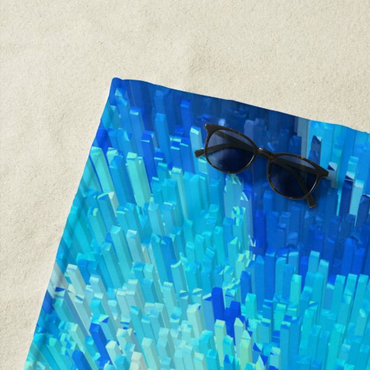 Fijne, drijvende wezens in het zee - abstract strandlaken (In situ)