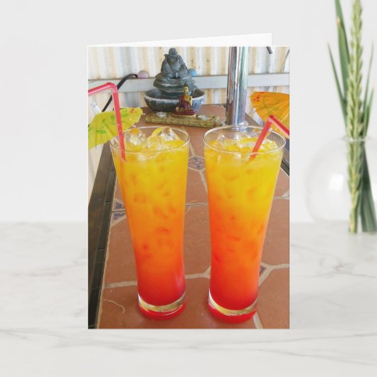 Fijne Drinken Wenskaart! Kaart (Voorkant)