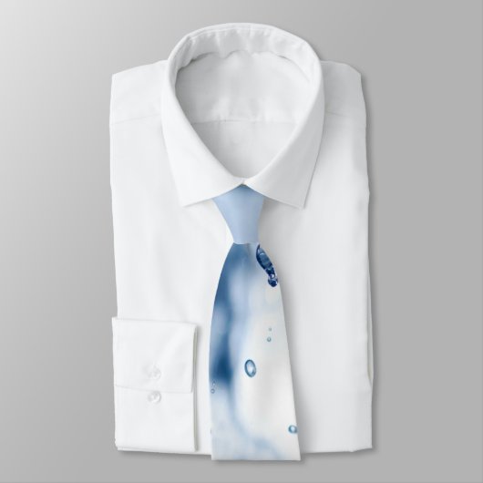 Fijne druppels lichtblauw water stropdas (Gebonden)